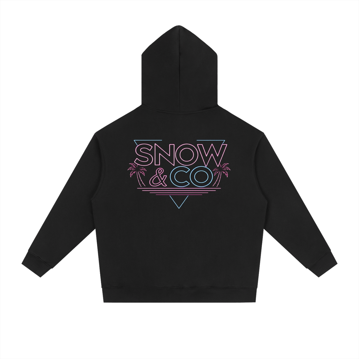 SNOW & CO PINK FLAMINGO Heavyweight Hoodie
