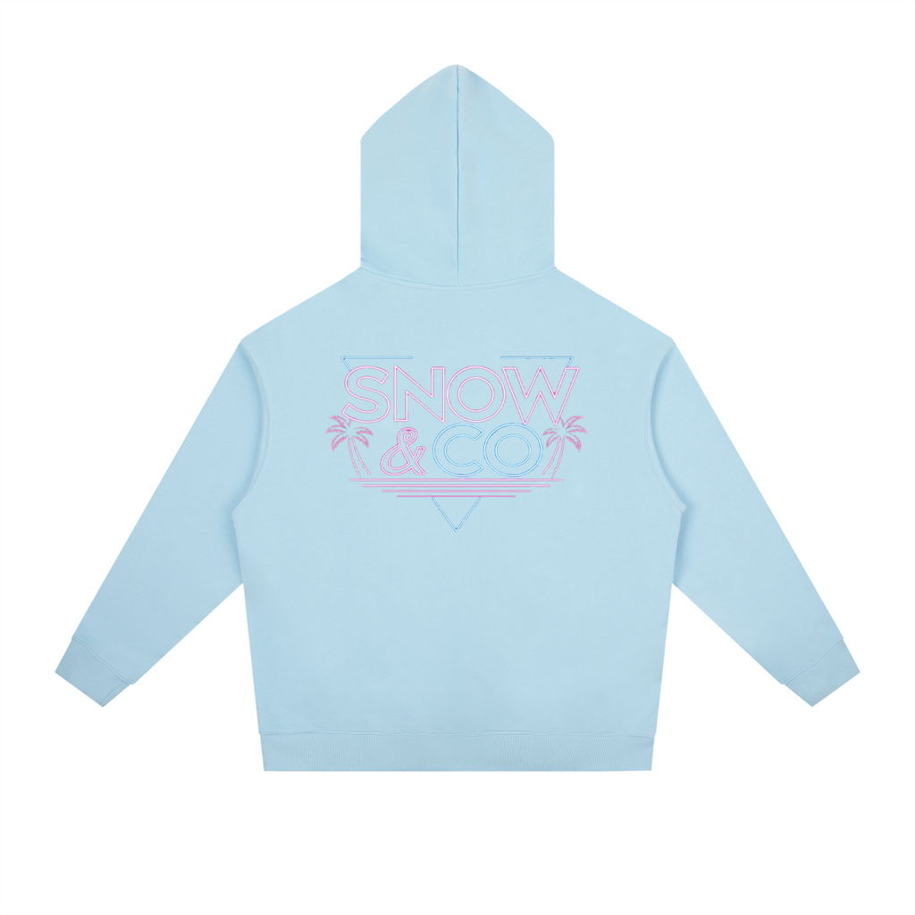 SNOW & CO PINK FLAMINGO Heavyweight Hoodie