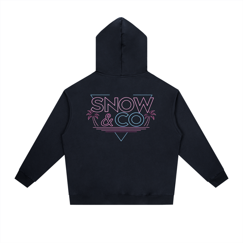 SNOW & CO PINK FLAMINGO Heavyweight Hoodie